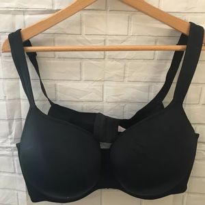 Lane Bryant Smooth Satin Balconette Black Bra